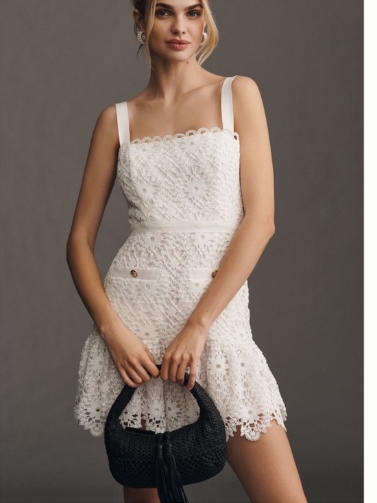 Anthropologie Dresses & Skirts - Nwt Saylor White Lace Fit & Flare Mini Dress in White